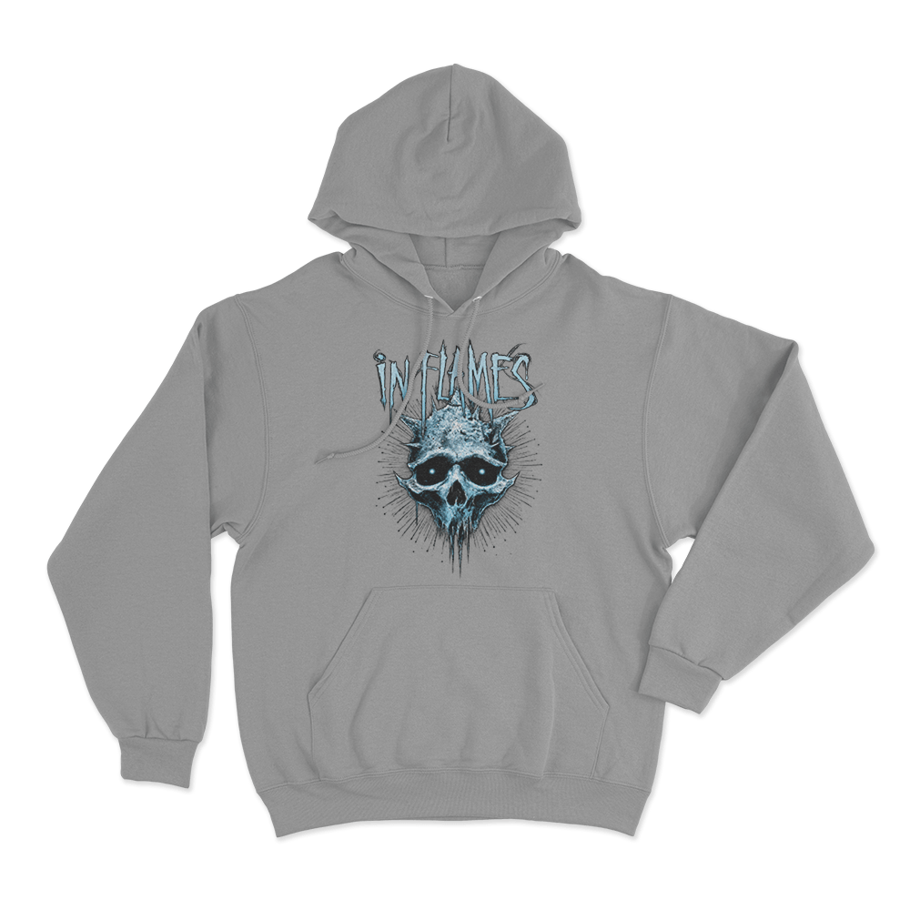 Frozen Jester Skull Unisex Hoodie Grey Frozen Jester Skull Unisex Hoodie Grey