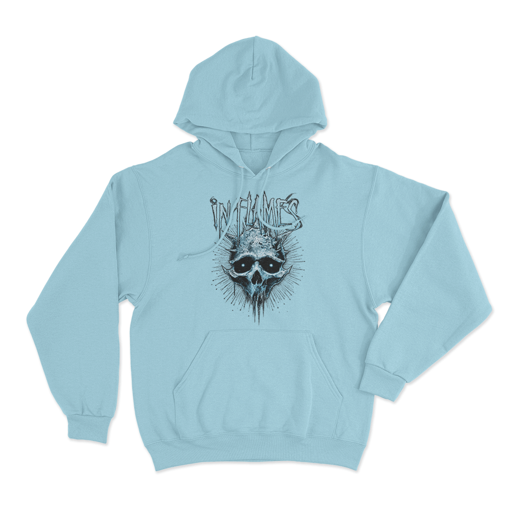 Frozen Jester Skull Unisex Hoodie Sky Blue Frozen Jester Skull Unisex Hoodie Sky Blue