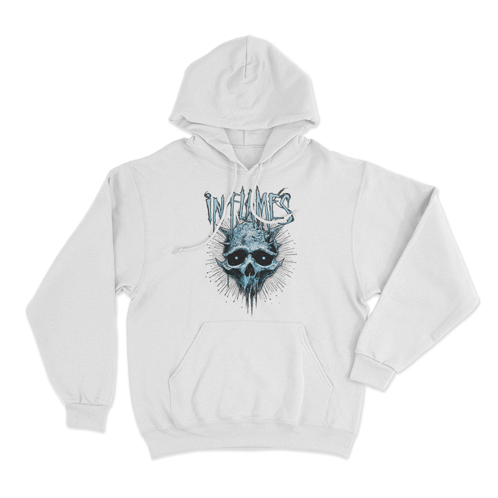 Frozen Jester Skull Unisex Hoodie White Frozen Jester Skull Unisex Hoodie White