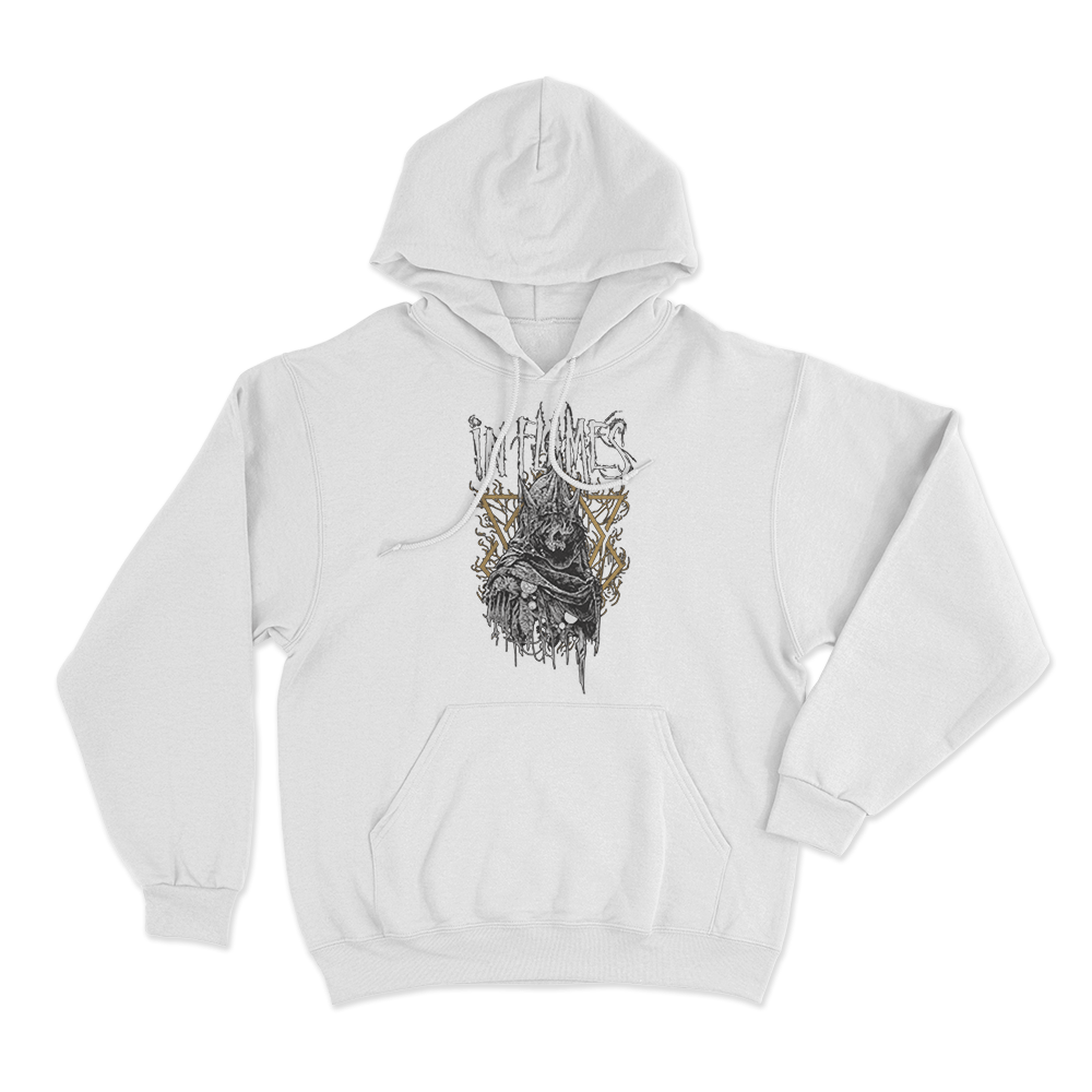 Jester Horn Unisex Hoodie White Jester Horn Unisex Hoodie White